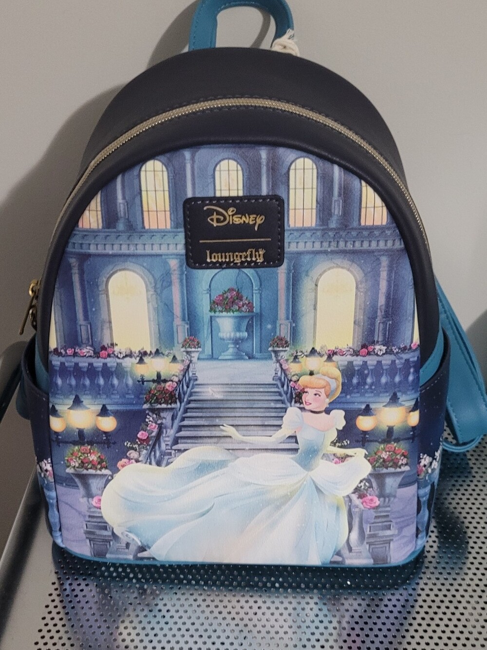 Loungefly Cinderella Mini Backpack - Sky Blue, Navy
